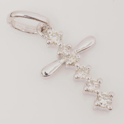 Cross Drop Diamond Pendant