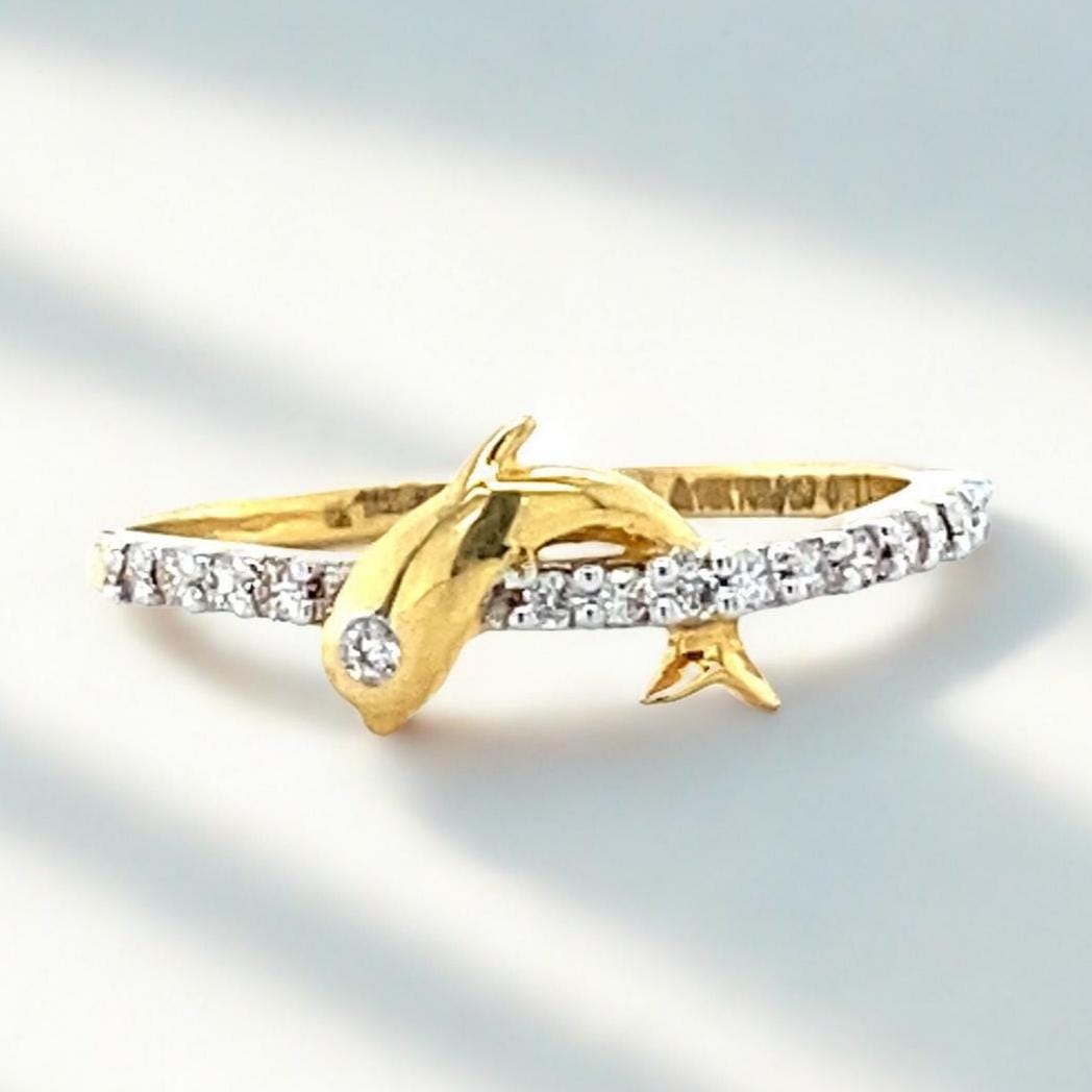 Dolphin Diamond Ring