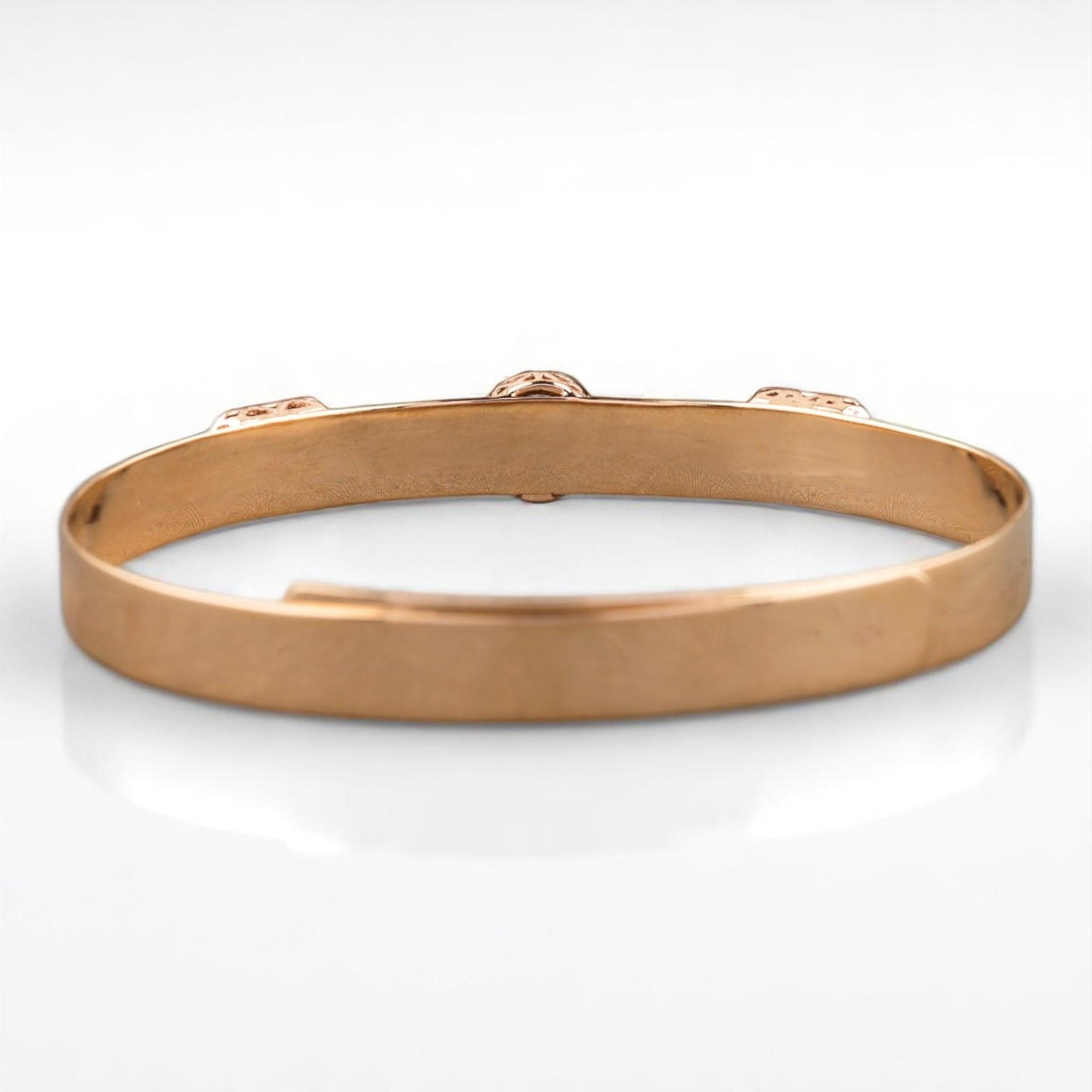 Geometric Halo Natural Diamond Cuff Bracelet
