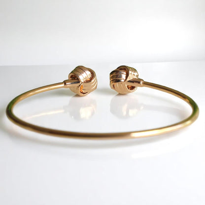 Love Knots Natural Diamond Open Cuff Bracelet