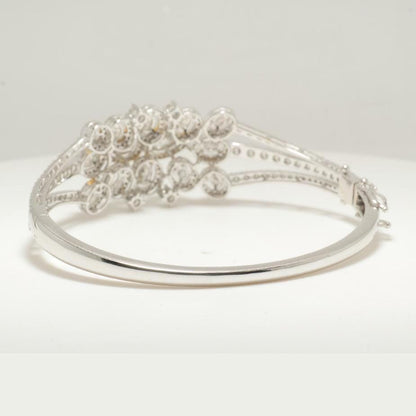 Floral Cluster Natural Diamond Bold Bracelet