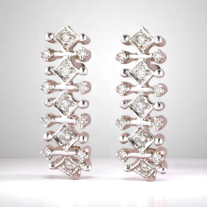 Pearl Drop Diamond Earrings