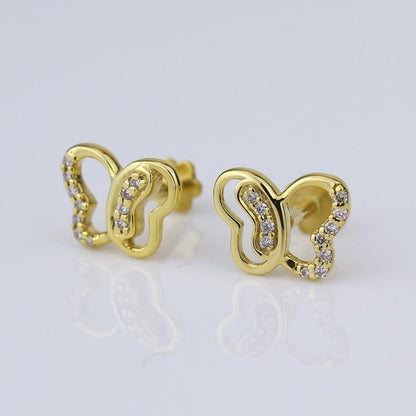 Kids Butterfly Diamond Stud Earrings