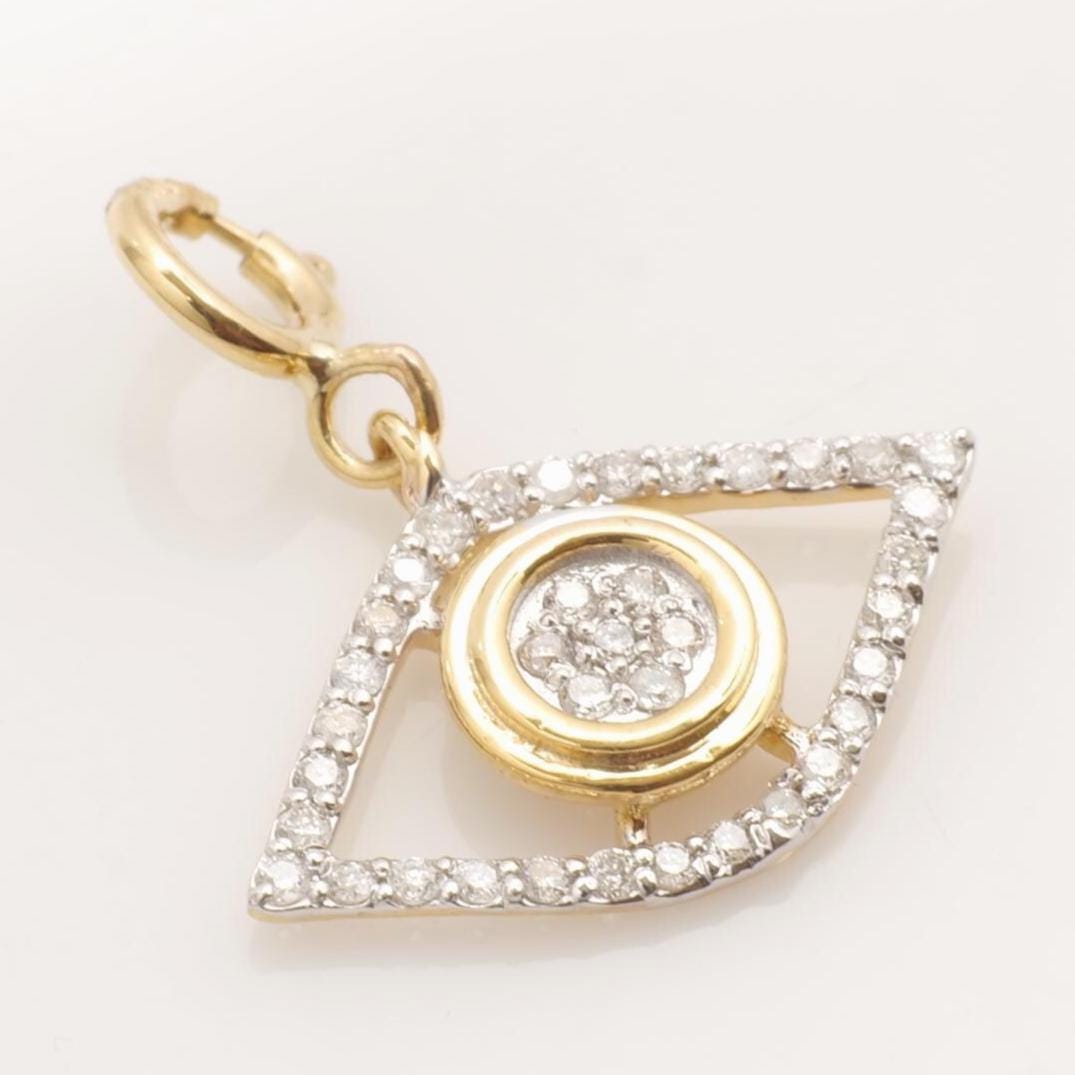 Evil Eye Natural Diamond Cluster Charm