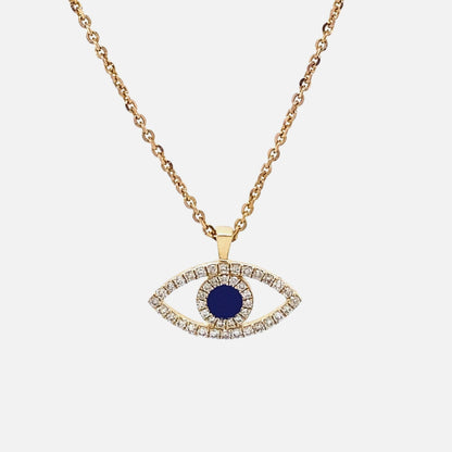 Evil Eye Natural Diamonds Charm Necklace