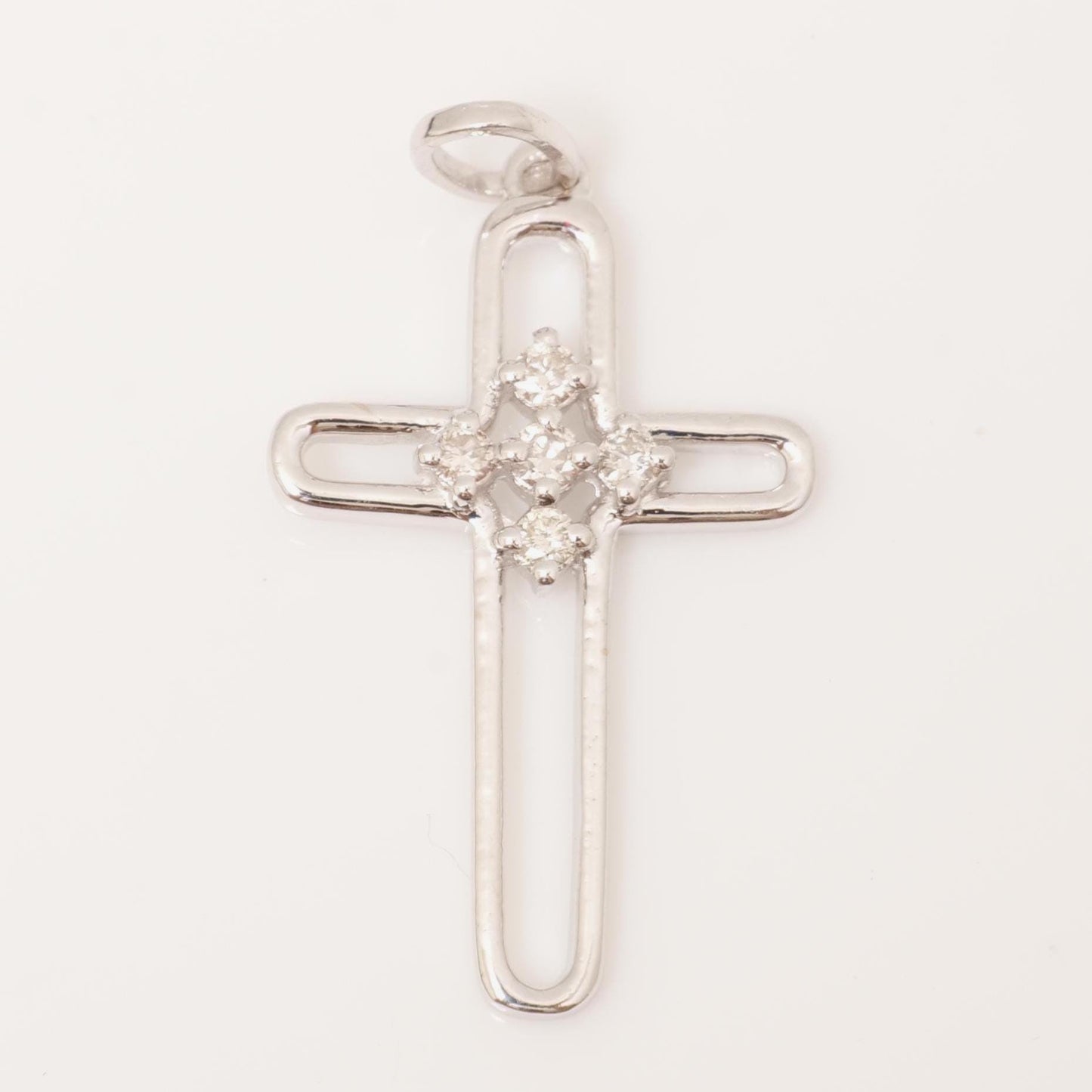 Diamond Cluster Cross Pendant