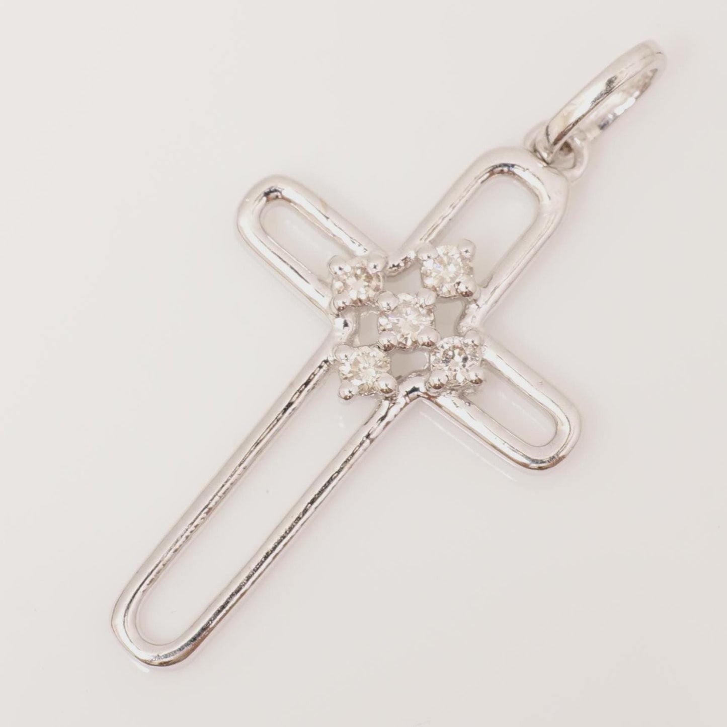 Diamond Cluster Cross Pendant