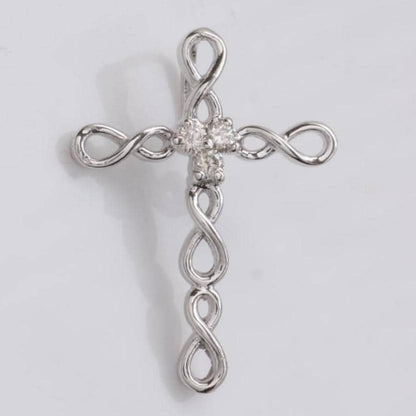 Infinity Loop Diamond Cross Pendant