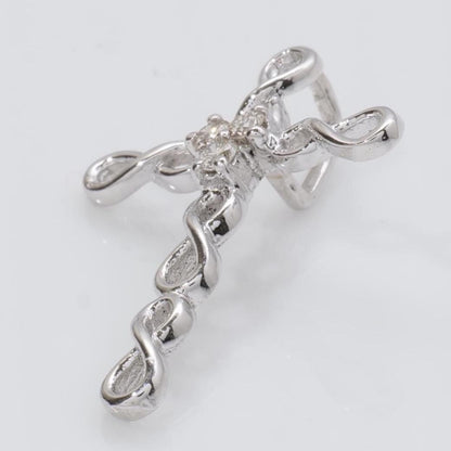 Infinity Loop Diamond Cross Pendant