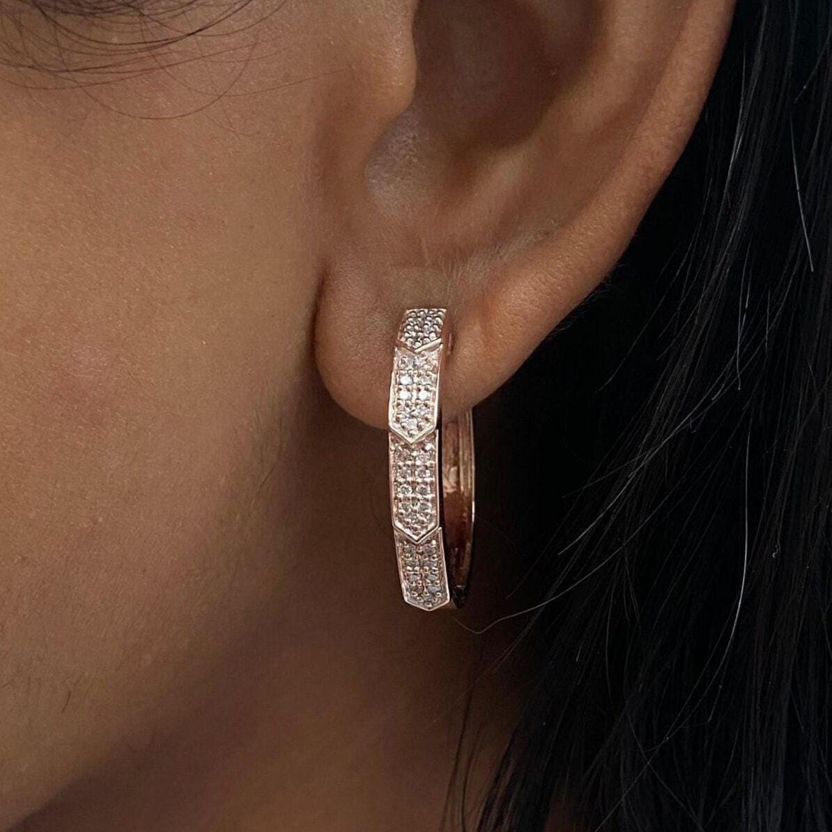 Oval Diamond Earrings