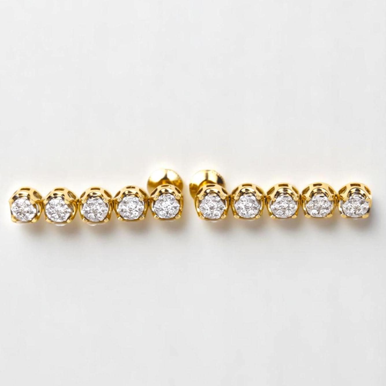 Diamond String Earrings With Illusion Setting