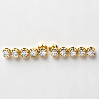 Diamond String Earrings With Illusion Setting