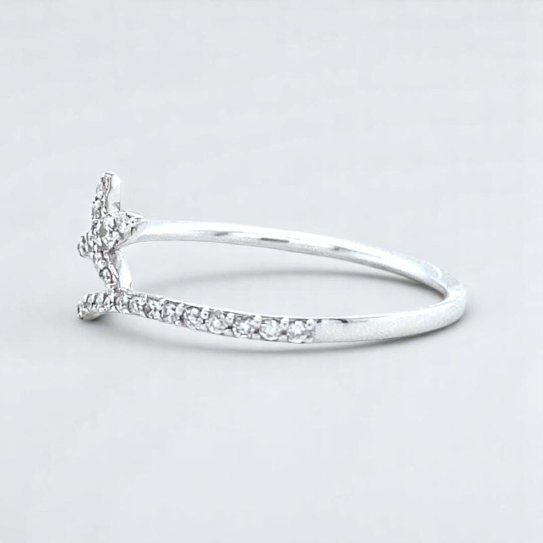 Leaf Vine Natural Diamond Everyday Ring