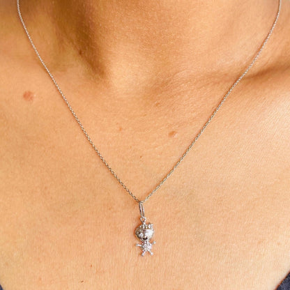 Teddy Diamond Charm Pendant