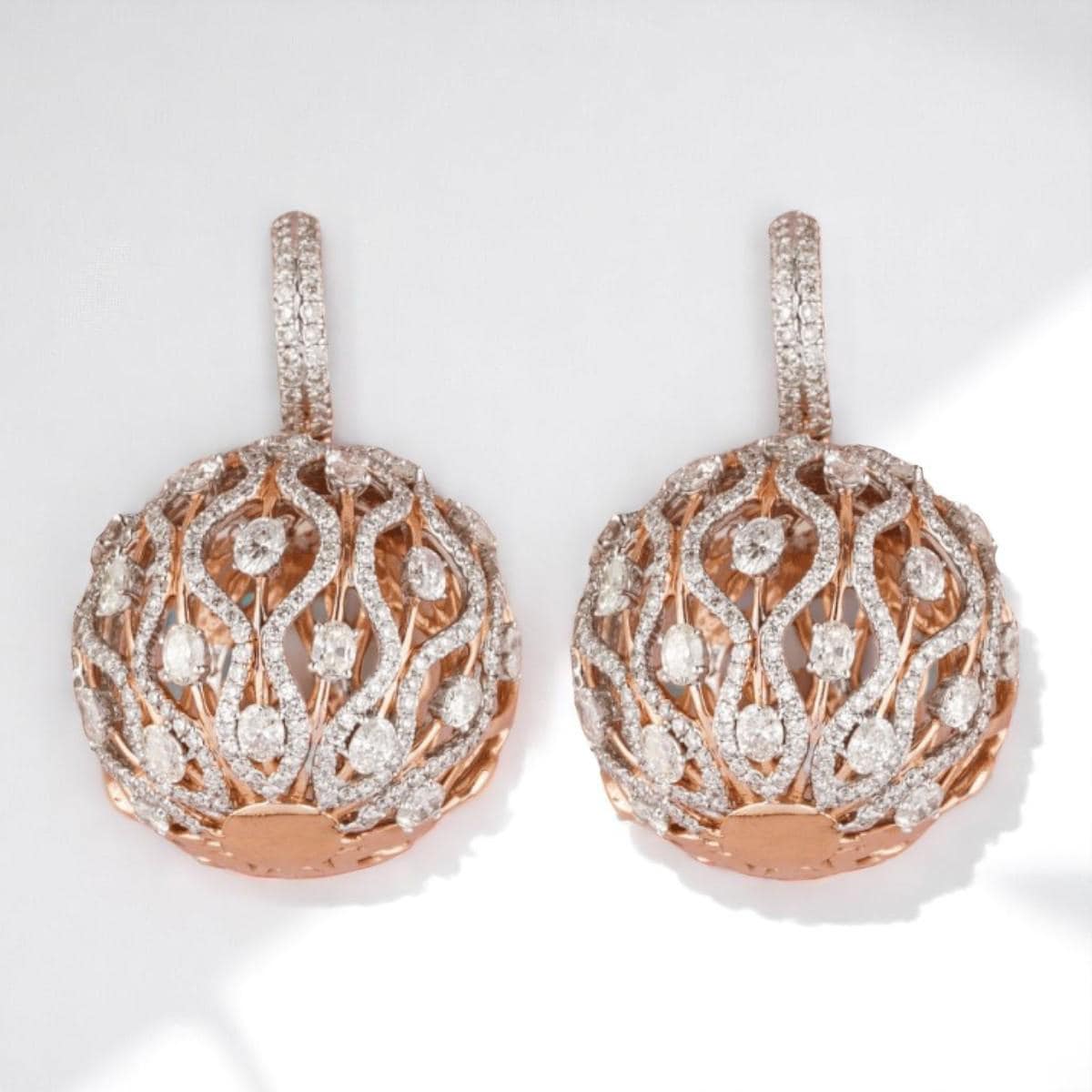 Orb Diamond Drop Earrings
