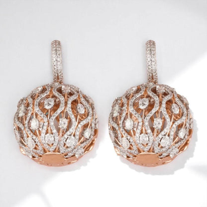 Orb Diamond Drop Earrings