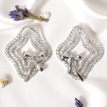 Bow Diamond Stud Earrings
