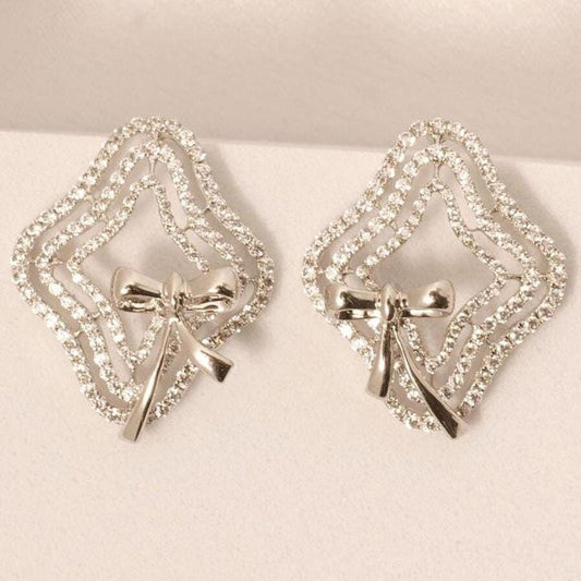 Bow Diamond Stud Earrings