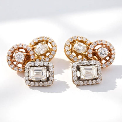 Halo Diamond Stud Earrings