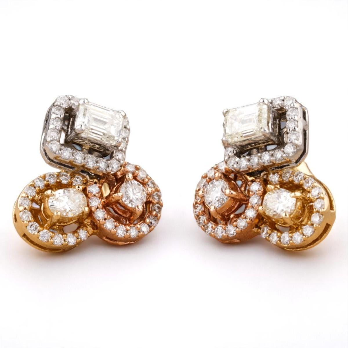 Halo Diamond Stud Earrings