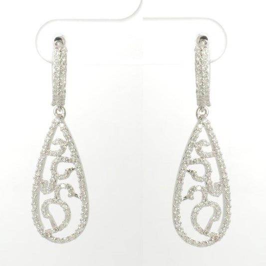 Teardrop Diamond Dangle Earrings