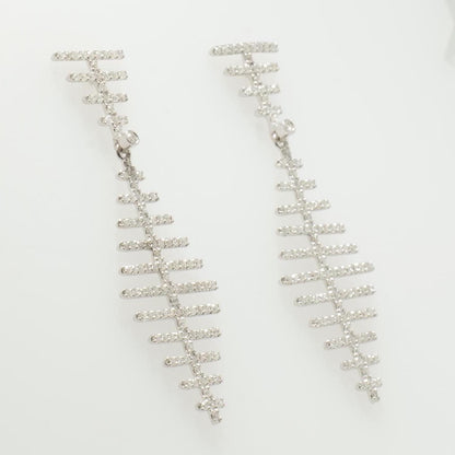 Abstract Dangle Diamond Earrings