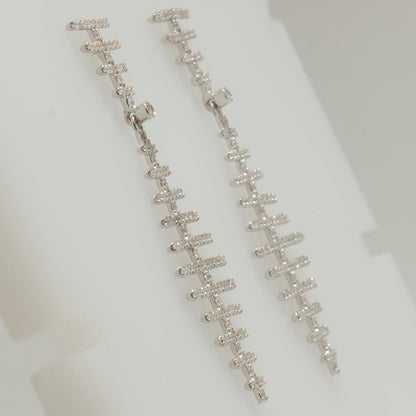 Abstract Dangle Diamond Earrings