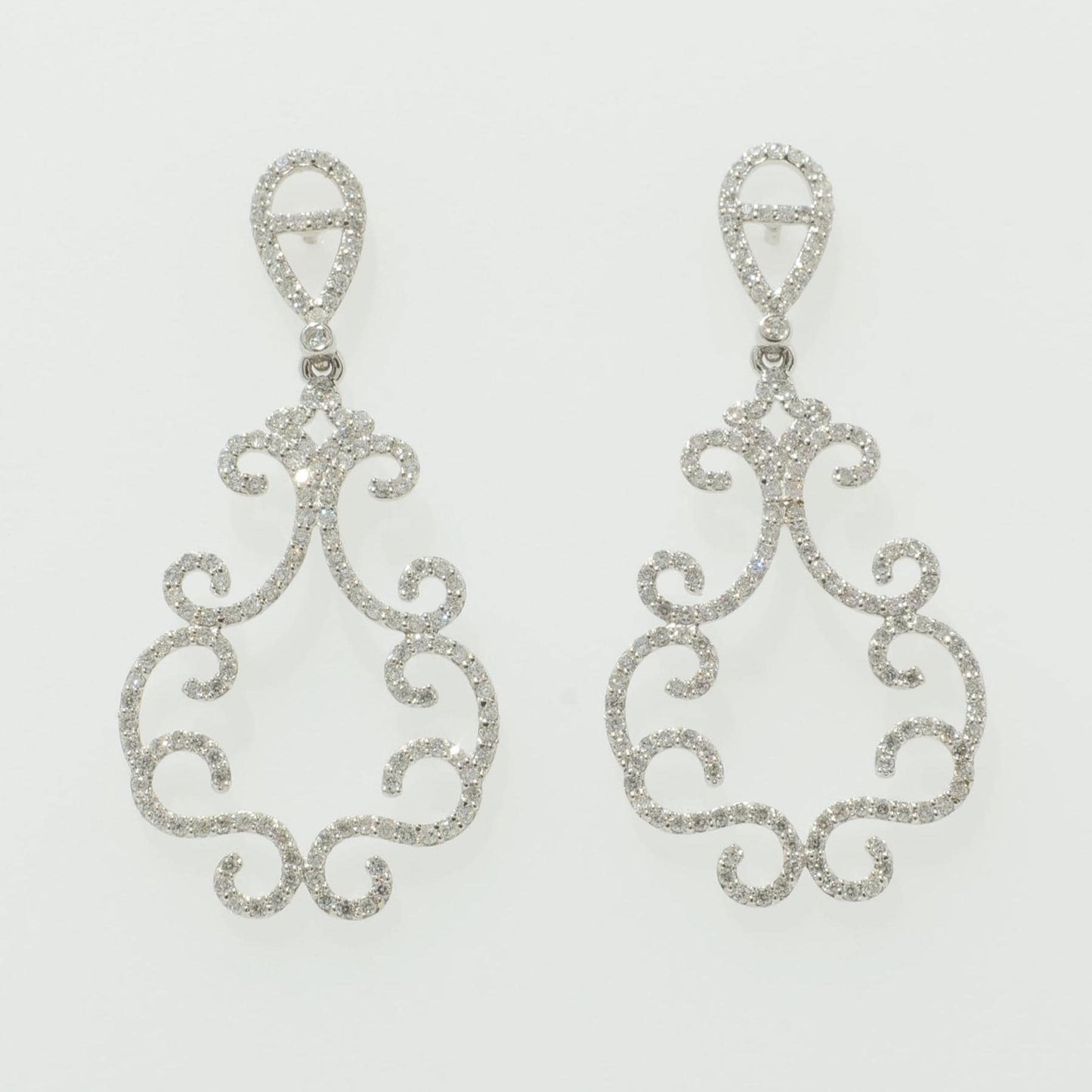 Filigree Chandelier Diamond Earrings