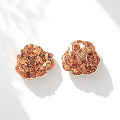 Flower Rainbow Stud Earrings