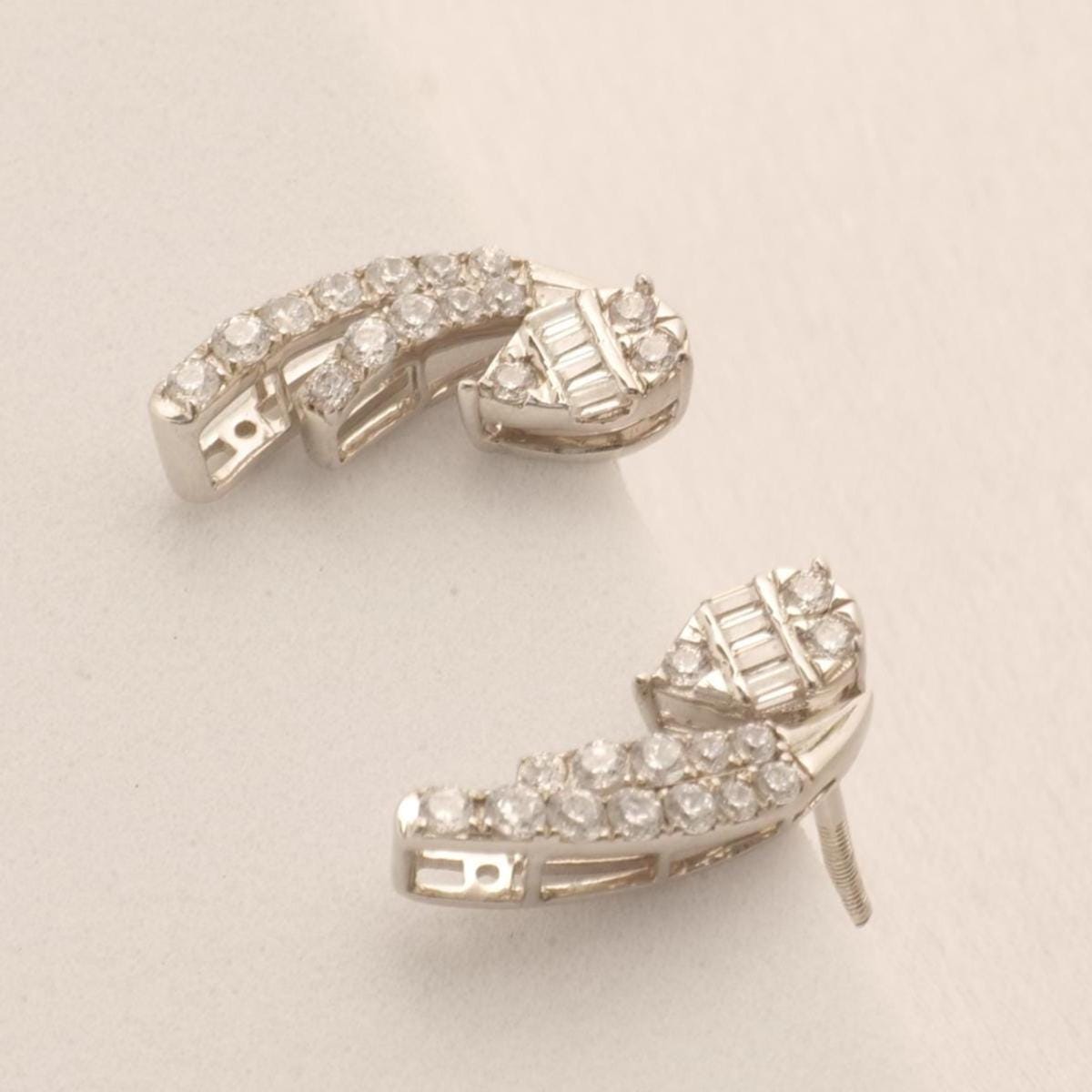 Diamond Climber Stud Earrings