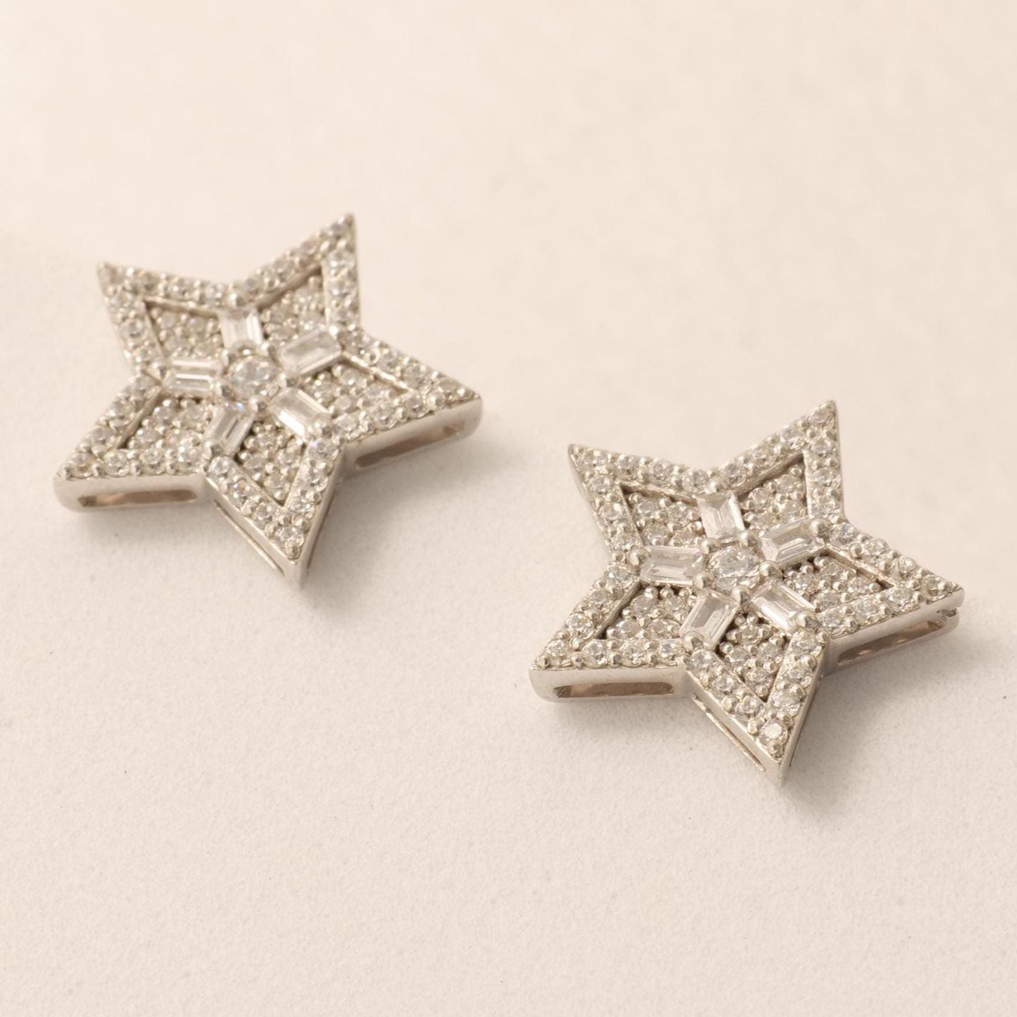 Star Diamond Stud Earrings