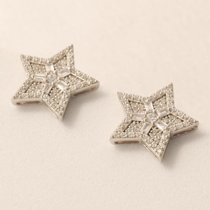 Star Diamond Stud Earrings