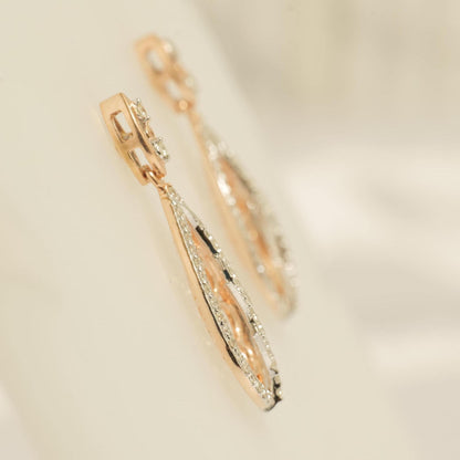 Teardrop Diamond Dangle Earrings
