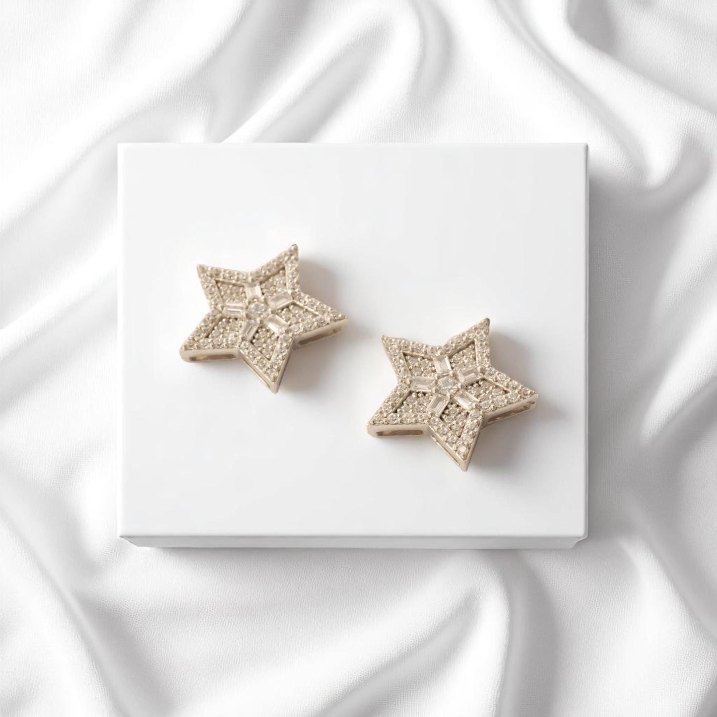 Star Diamond Stud Earrings