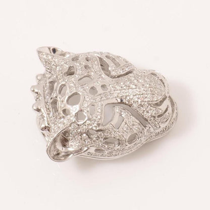 Panther Head Natural  Diamond Pendan