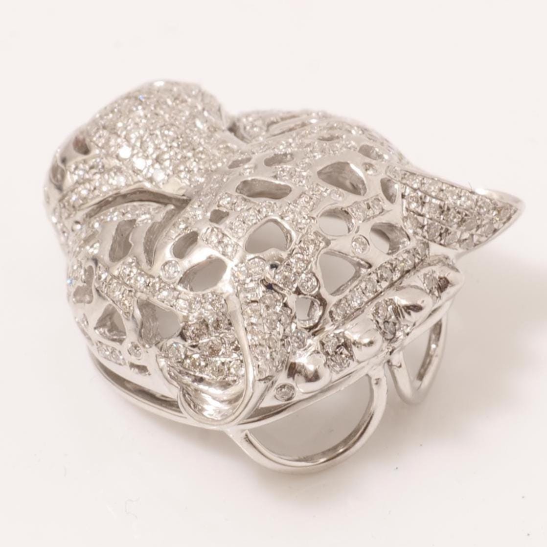 Panther Head Natural  Diamond Pendan