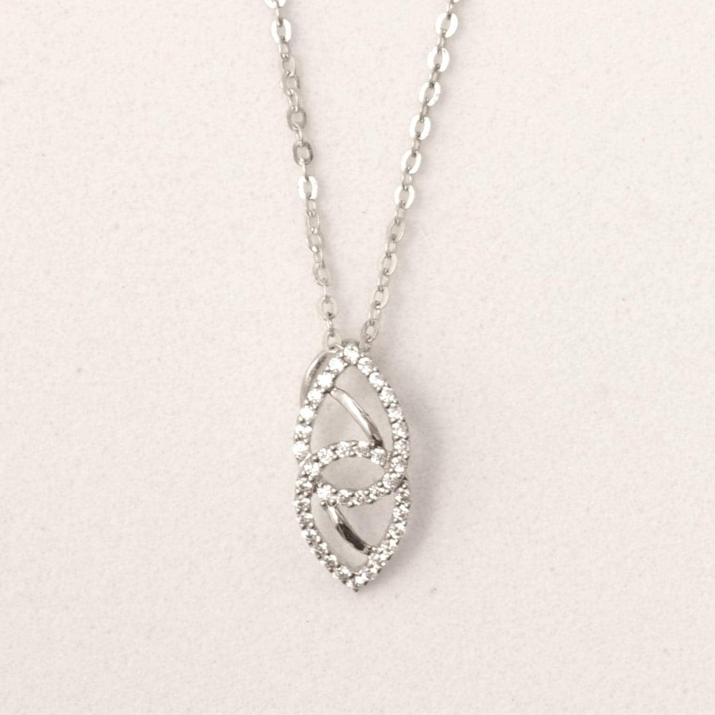 Double Teardrop Diamond Necklace
