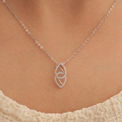 Double Teardrop Diamond Necklace