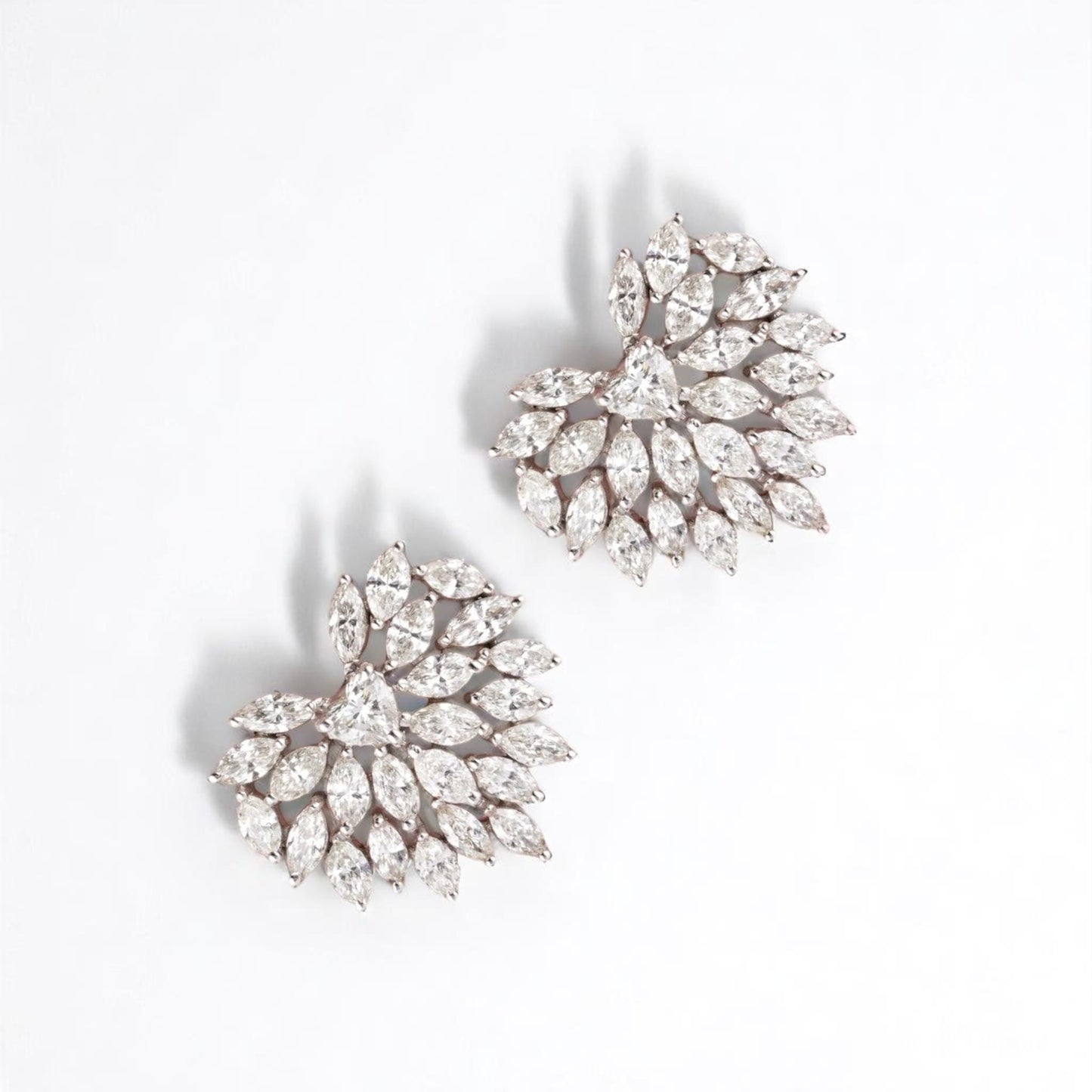 Heart Cluster Stud Earrings