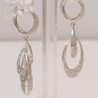 Teardrop Diamond Dangle Earrings