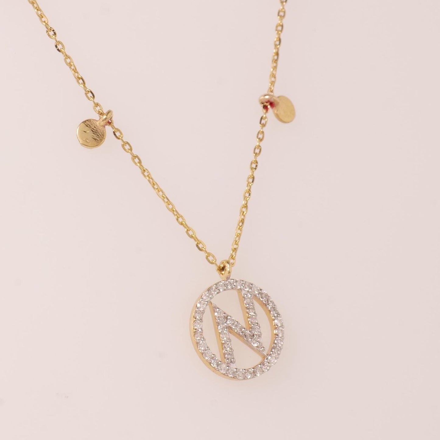 Personalized Disc Initial Necklace