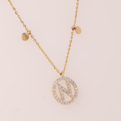 Personalized Disc Initial Necklace