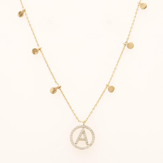 Personalized Disc Initial Necklace