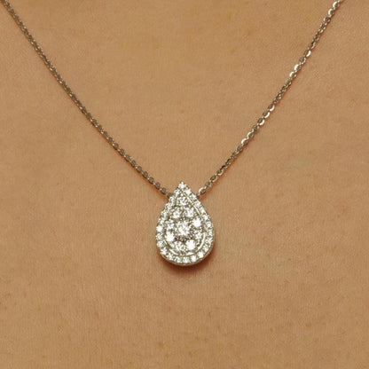 Pear Cluster Diamond Pendant