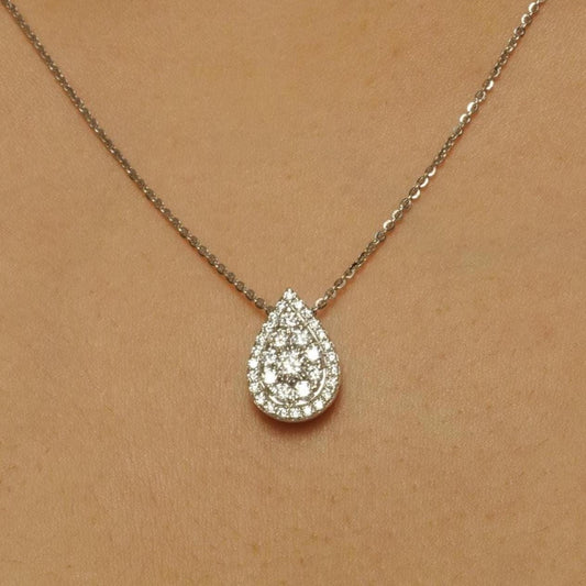 Pear Cluster Diamond Pendant