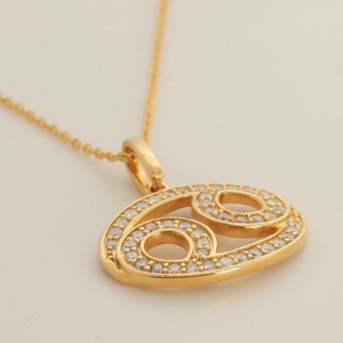 Cancer Horoscope Diamond Necklace
