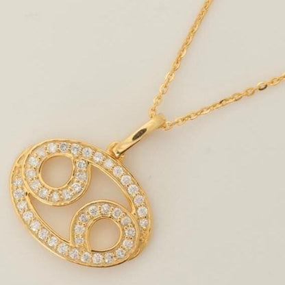 Cancer Horoscope Diamond Necklace