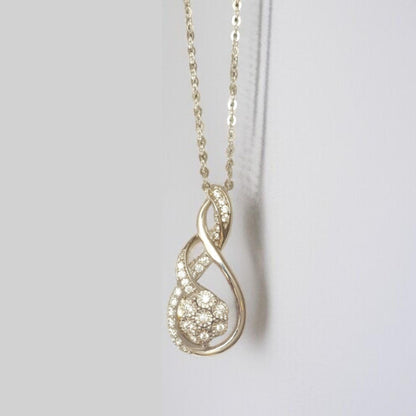 Infinity Swirl Diamond Pendant Necklace