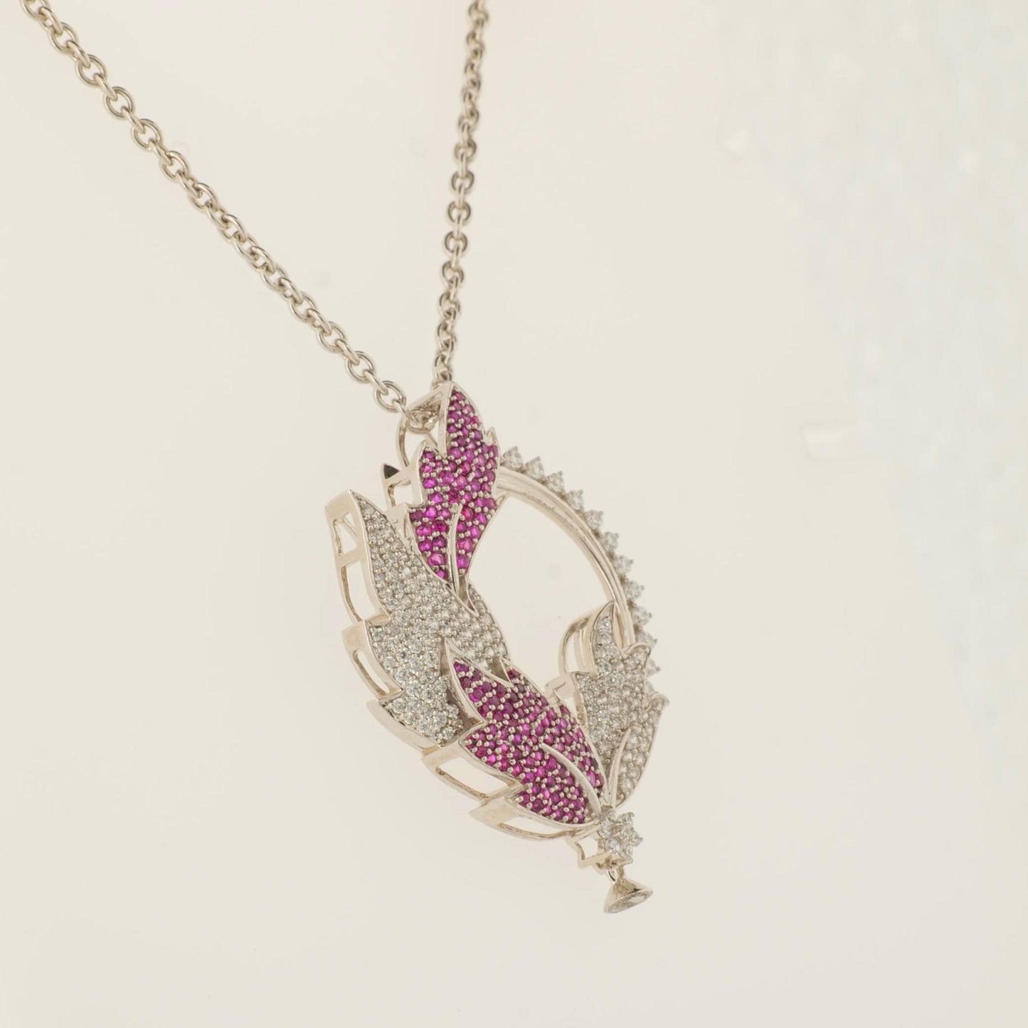 Leaf Diamond Pendant Necklace