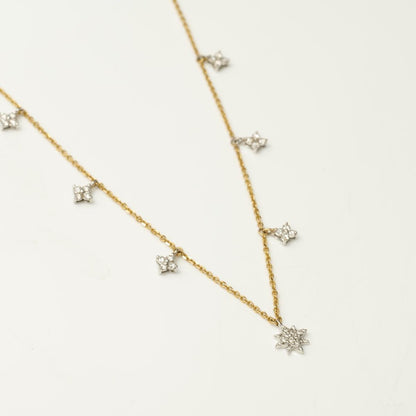 Starburst Diamond Station Necklace